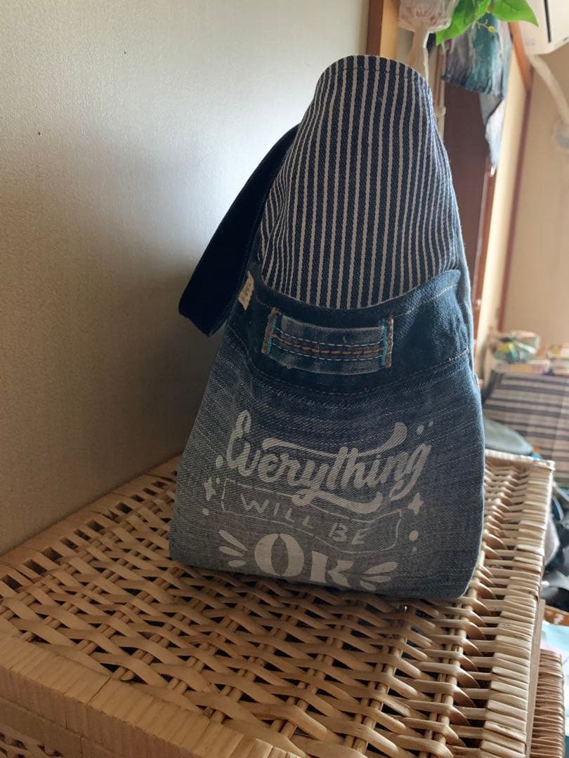 《さよちゃん》【まんまるトートバッグ(L)×3点】デニムリメイク