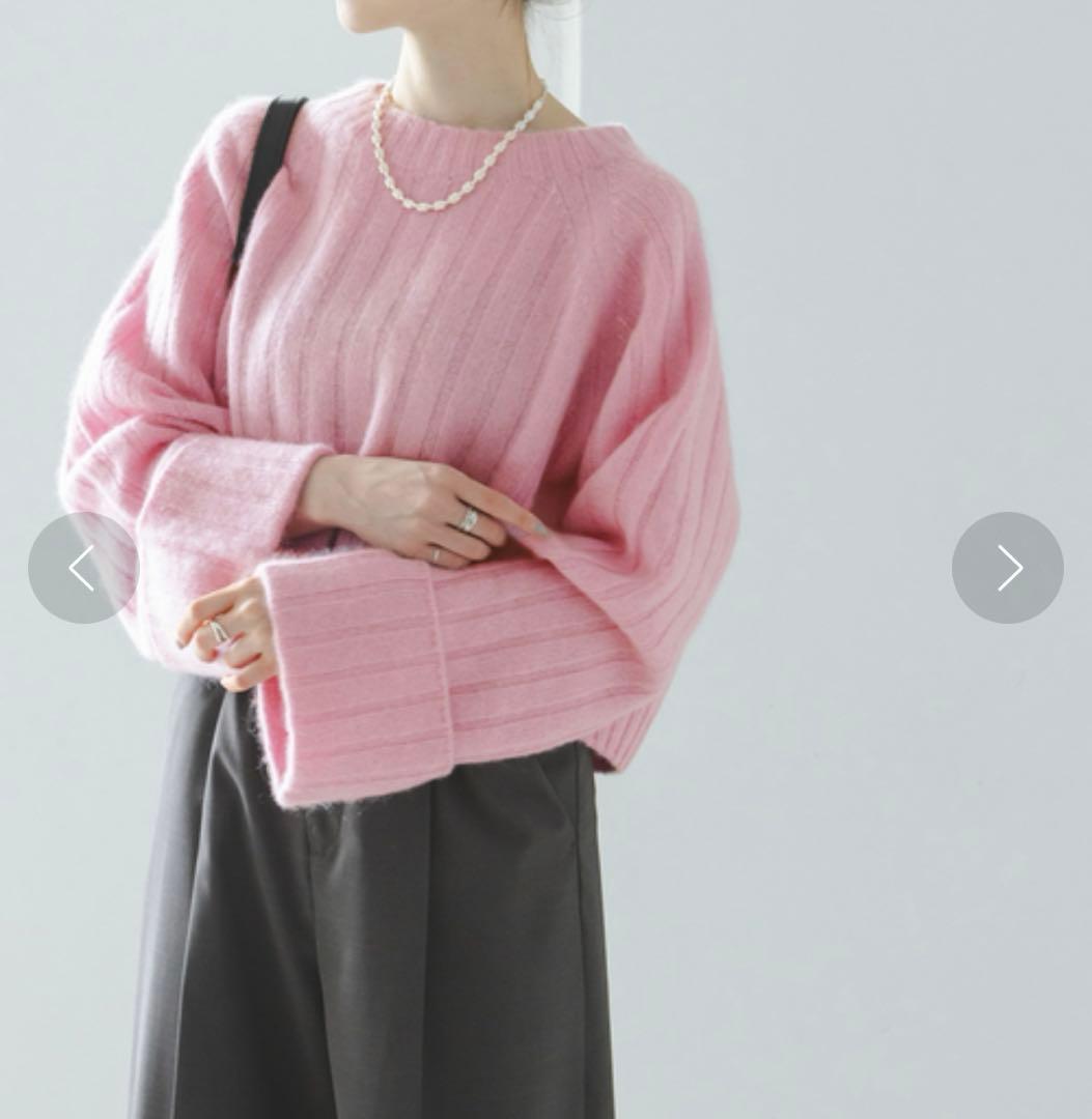 Nobleヤクワイドリブニットプルオーバー 新品