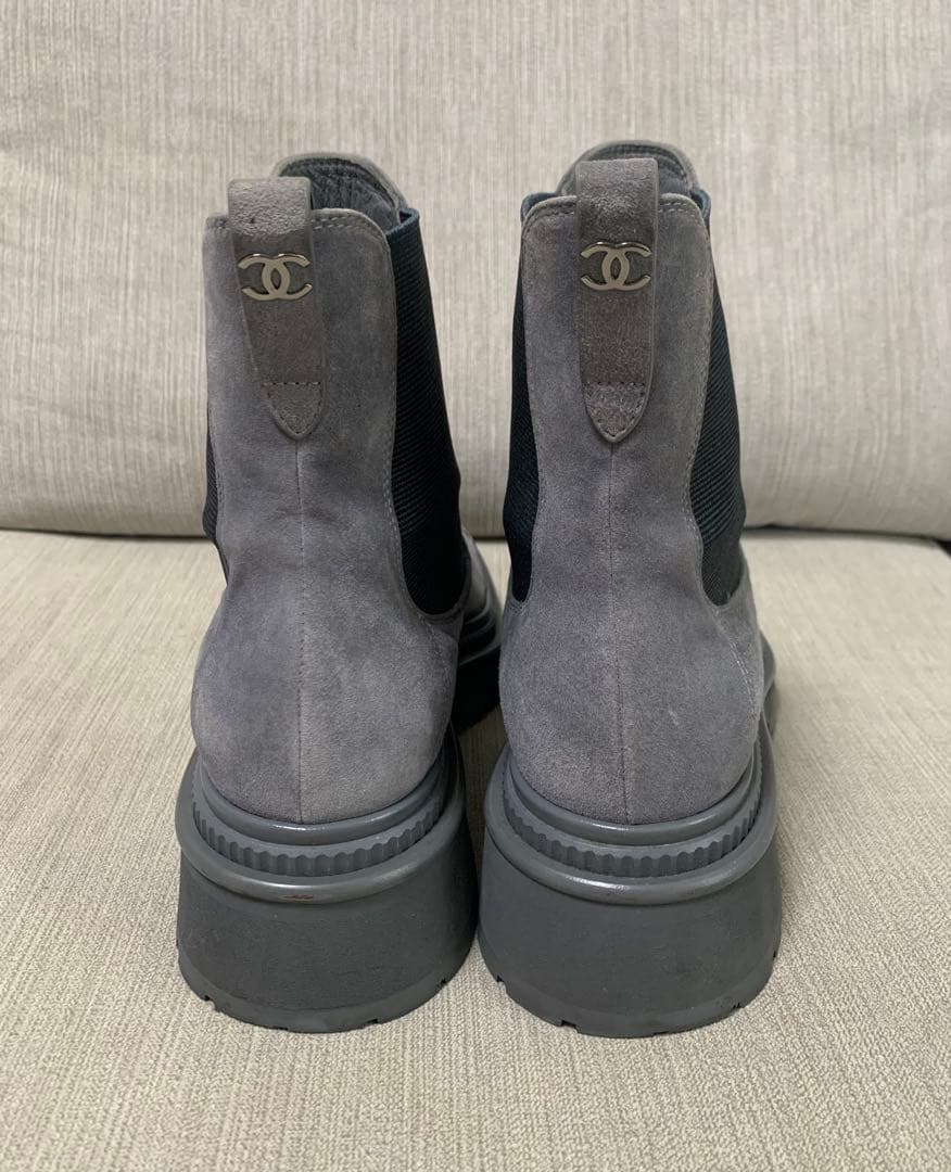 シャネル CHANEL ショートブーツ サイドゴアブーツ ココマーク 38サイズ