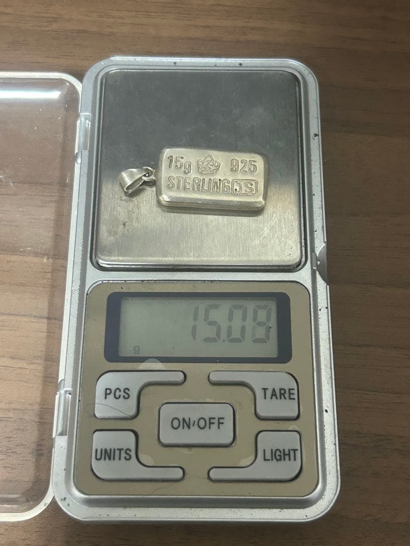 スターリングシルバー　シルバー925 ペンダントトップ　インゴット