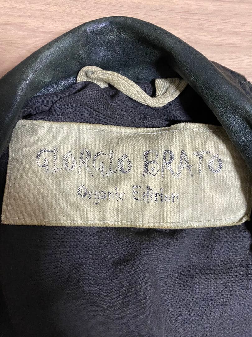 訳あり定価17万　giorgio brato レザージャケット カーキブラウン