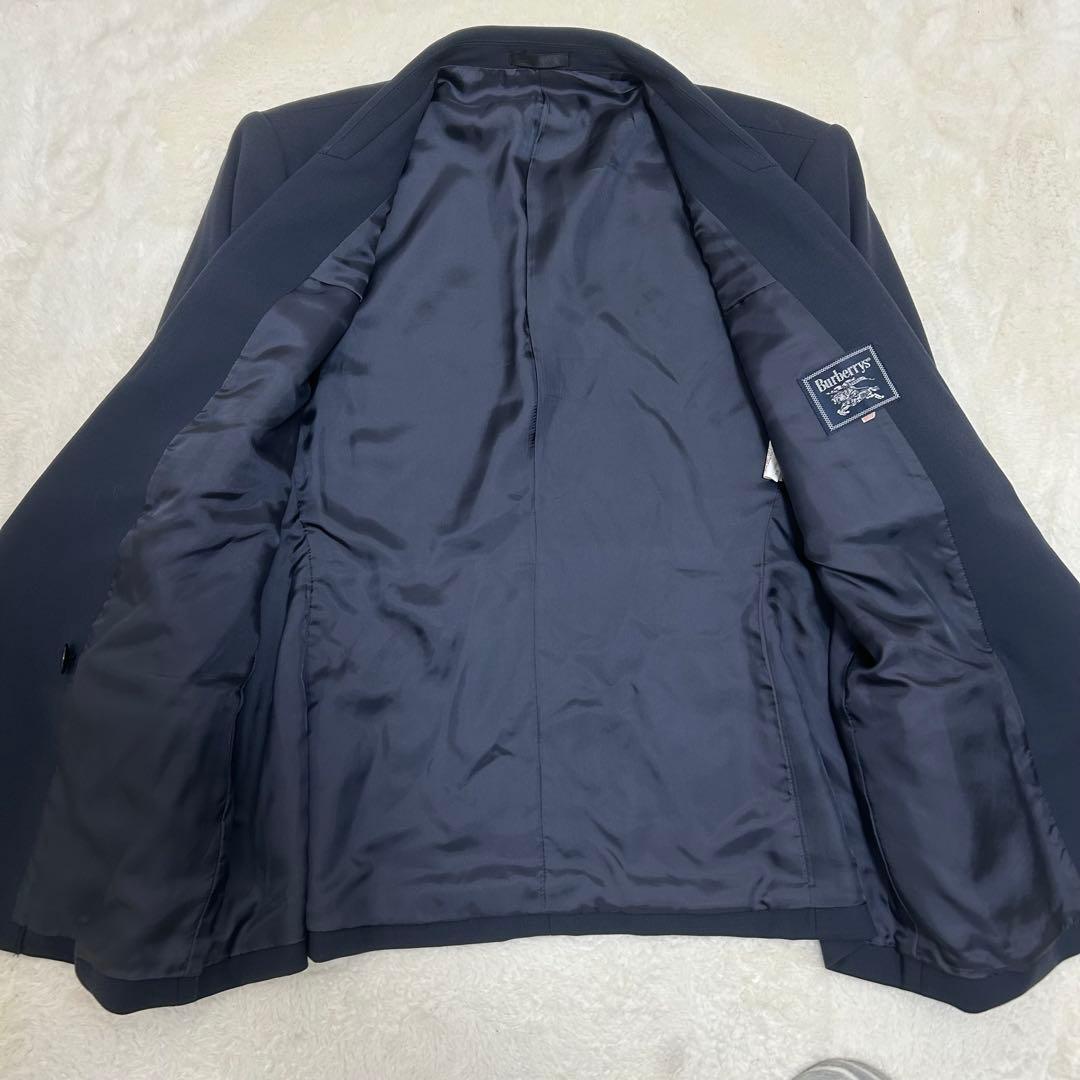【美品】バーバリー スーツ セットアップ ネイビー 15号 ダブルブレスト
