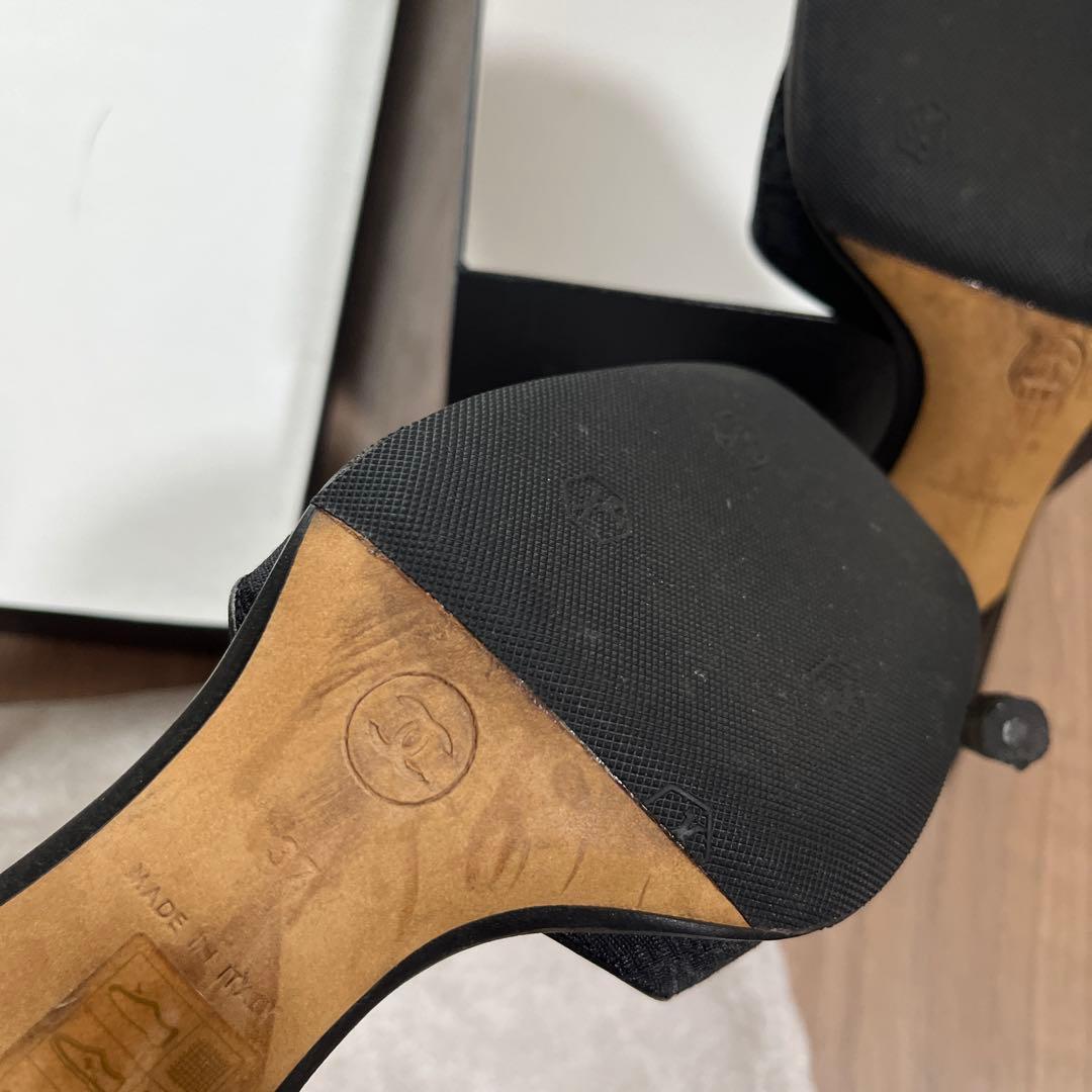 CHANEL ブラック ミュール 箱・保存袋付き