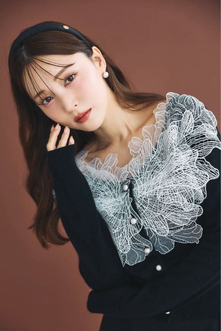 【即日発送可‼️】polaura ポローラレース フリルカーディガン