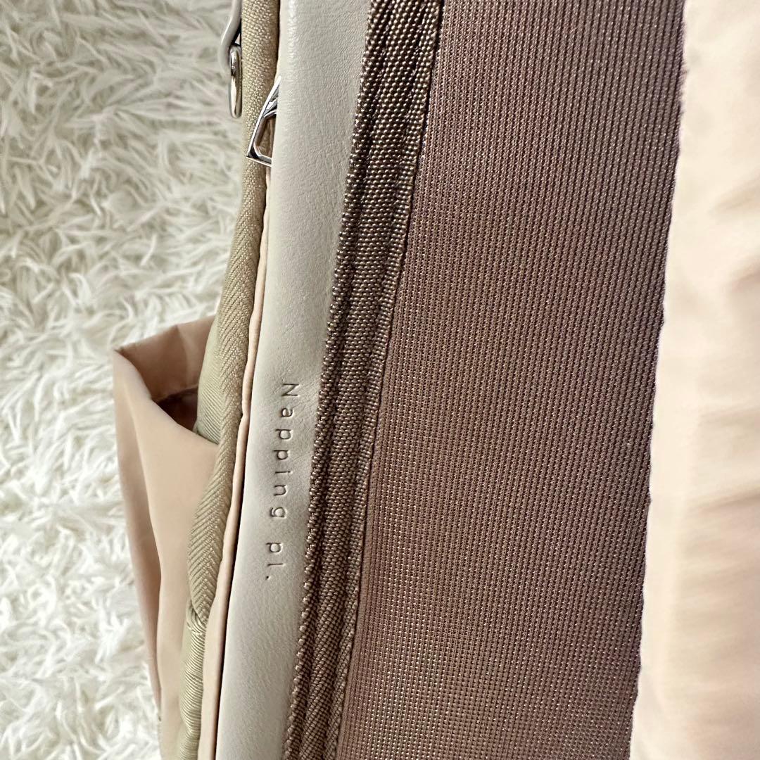 【美品】W&.Day/Night　ポルク　スクエアリュック A4サイズ　ベージュ