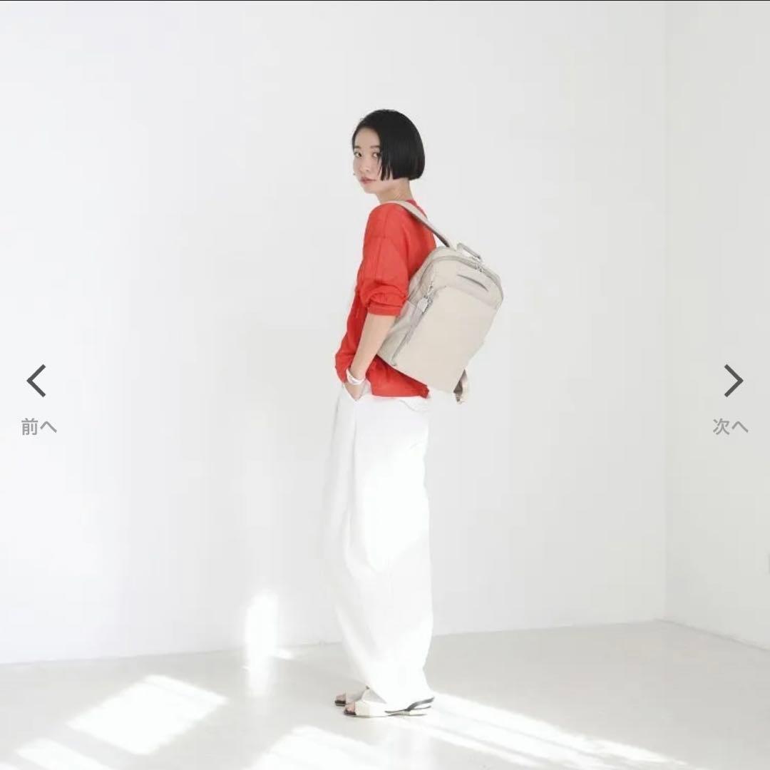 【美品】W&.Day/Night　ポルク　スクエアリュック A4サイズ　ベージュ