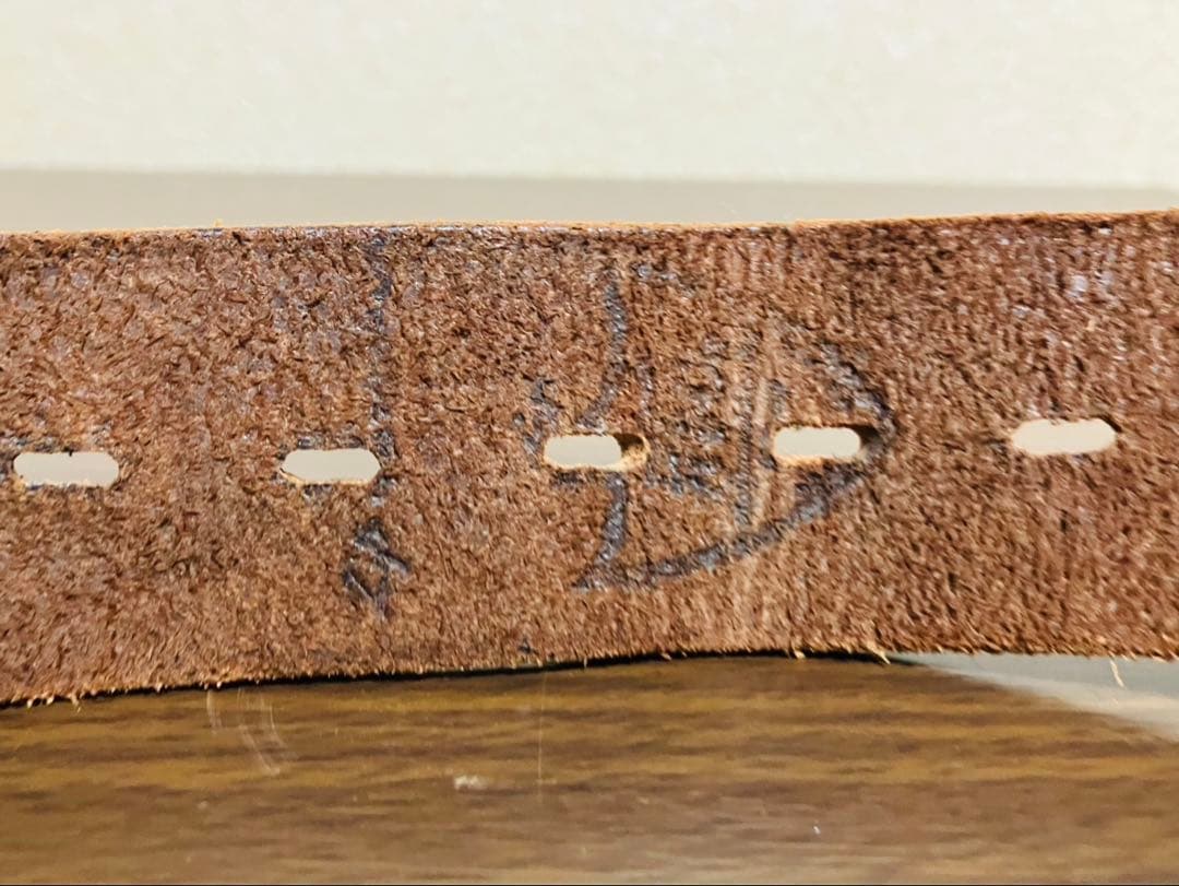 HTC レザーベルト　スタッズベルト　エンドオンリー　ブラック