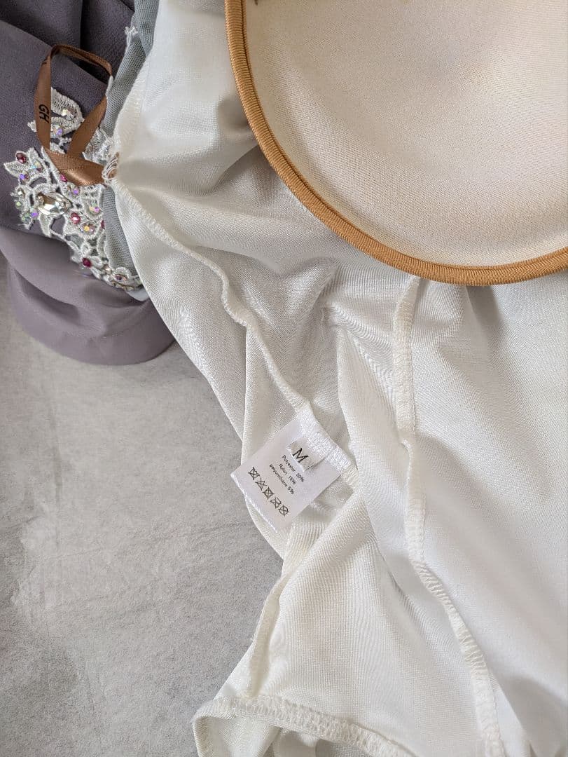 GH 社交ダンスドレス グレーと白のグラデーション