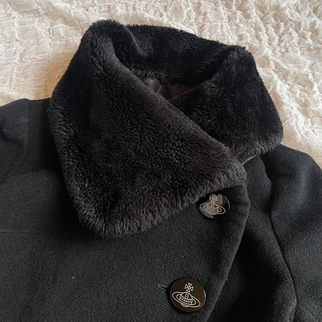 Vivienne Westwood ファーコート　オーブ　ボア　黒