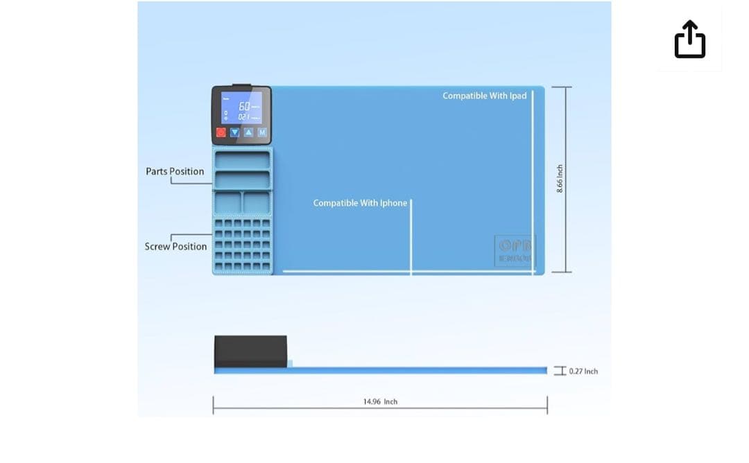 加熱パッド iPad iPhone 機械修理ツール ヒートプレート