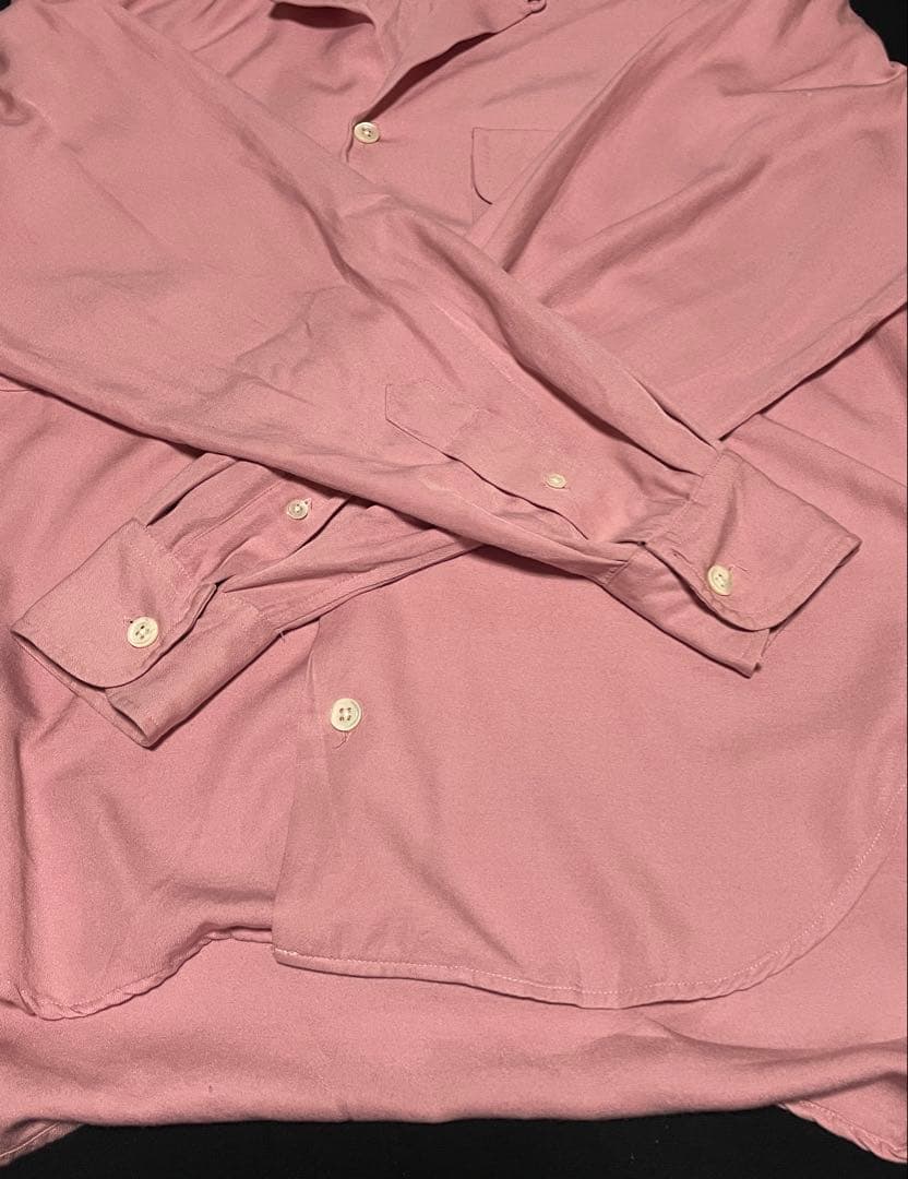 60's チェリーピンクレーヨンシャツ