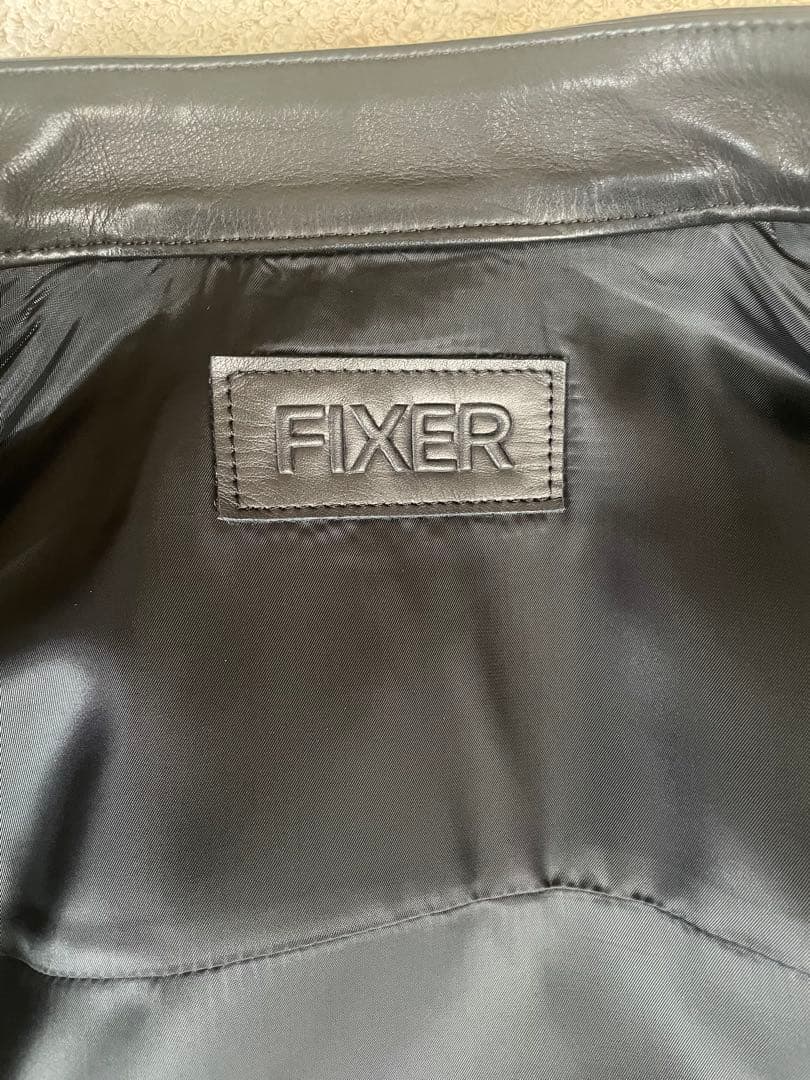 FIXER F2ブラック シングルライダースジャケット