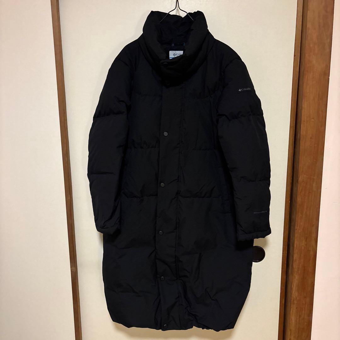 【美品】 コロンビア ロングダウン レディースM 黒 シンプル