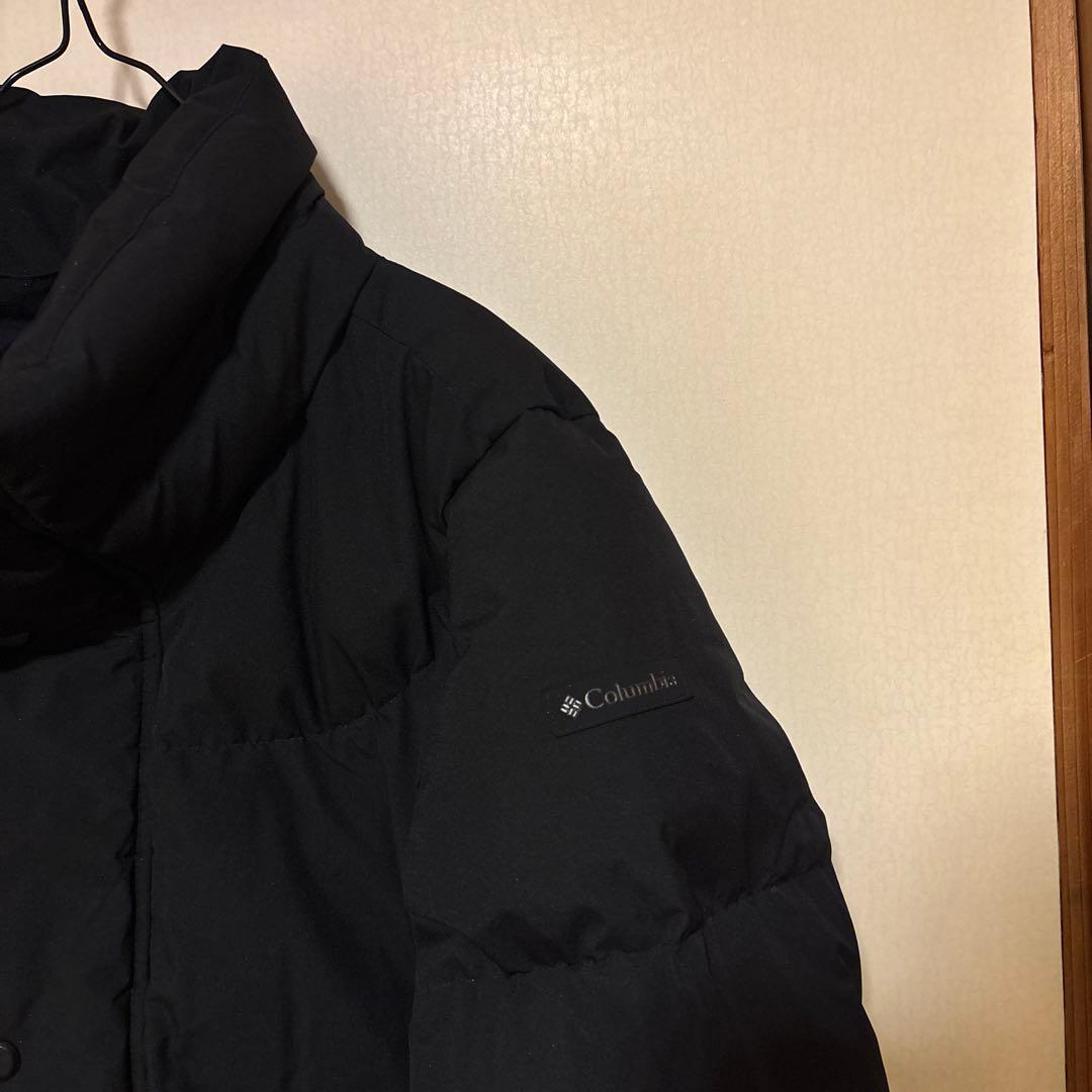 【美品】 コロンビア ロングダウン レディースM 黒 シンプル