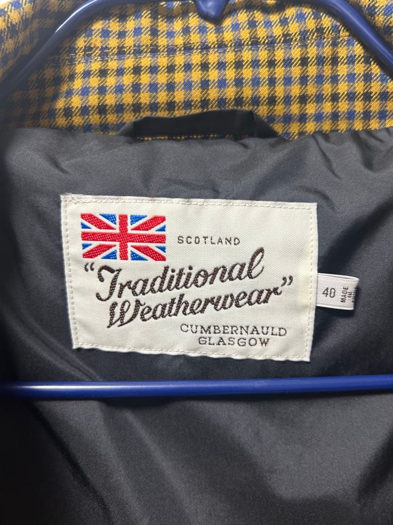 値下げ　traditional weatherwear チェックダウンＬ