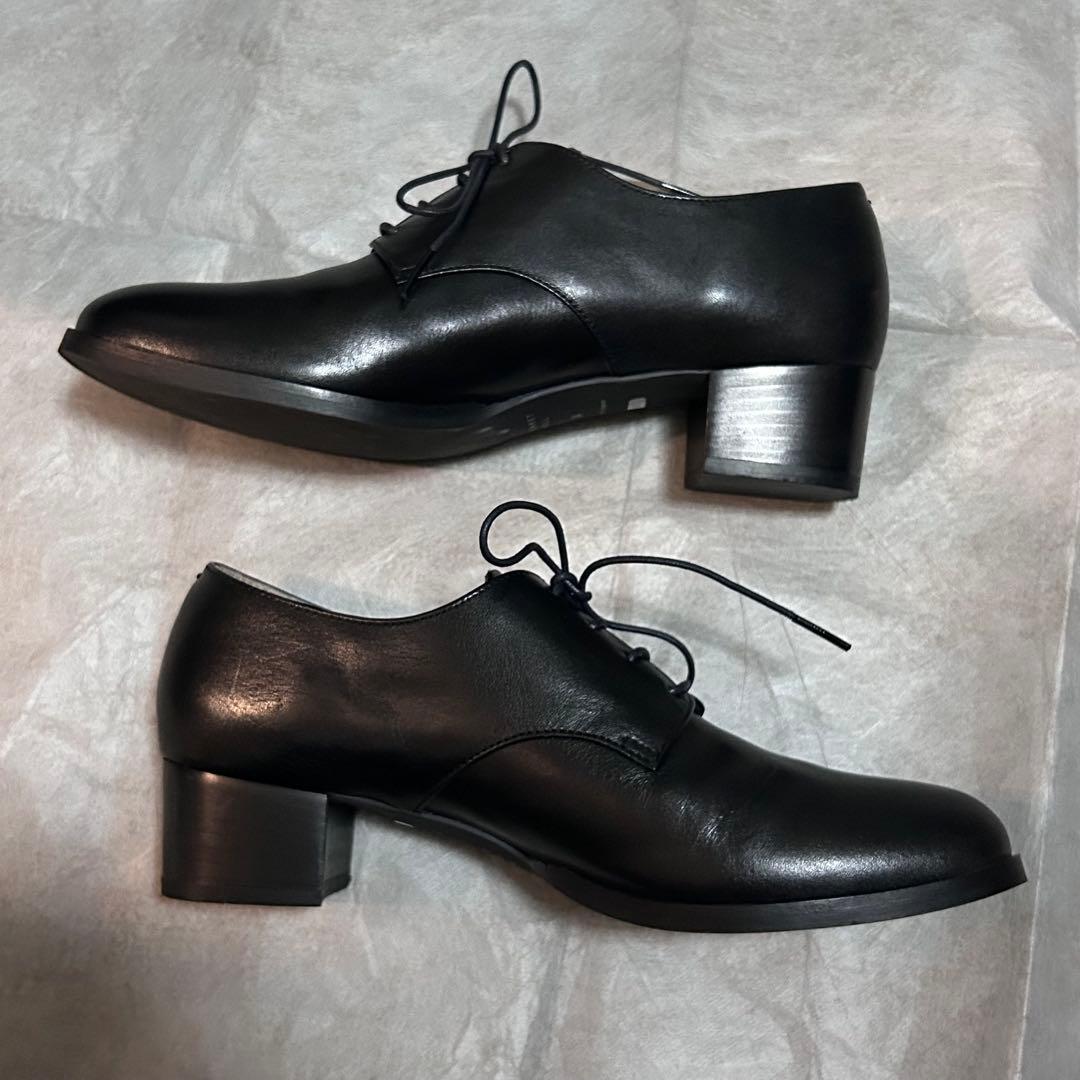 美品 マーガレットハウエルアイデア レースアップシューズ　24 ブラック