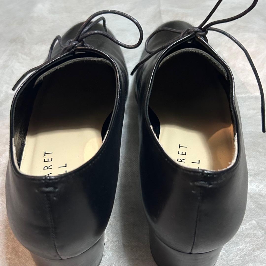 美品 マーガレットハウエルアイデア レースアップシューズ　24 ブラック