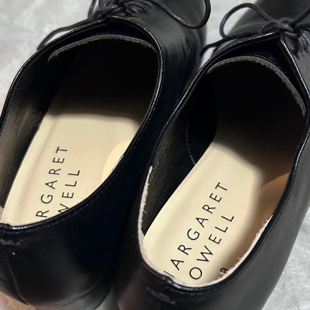 美品 マーガレットハウエルアイデア レースアップシューズ　24 ブラック