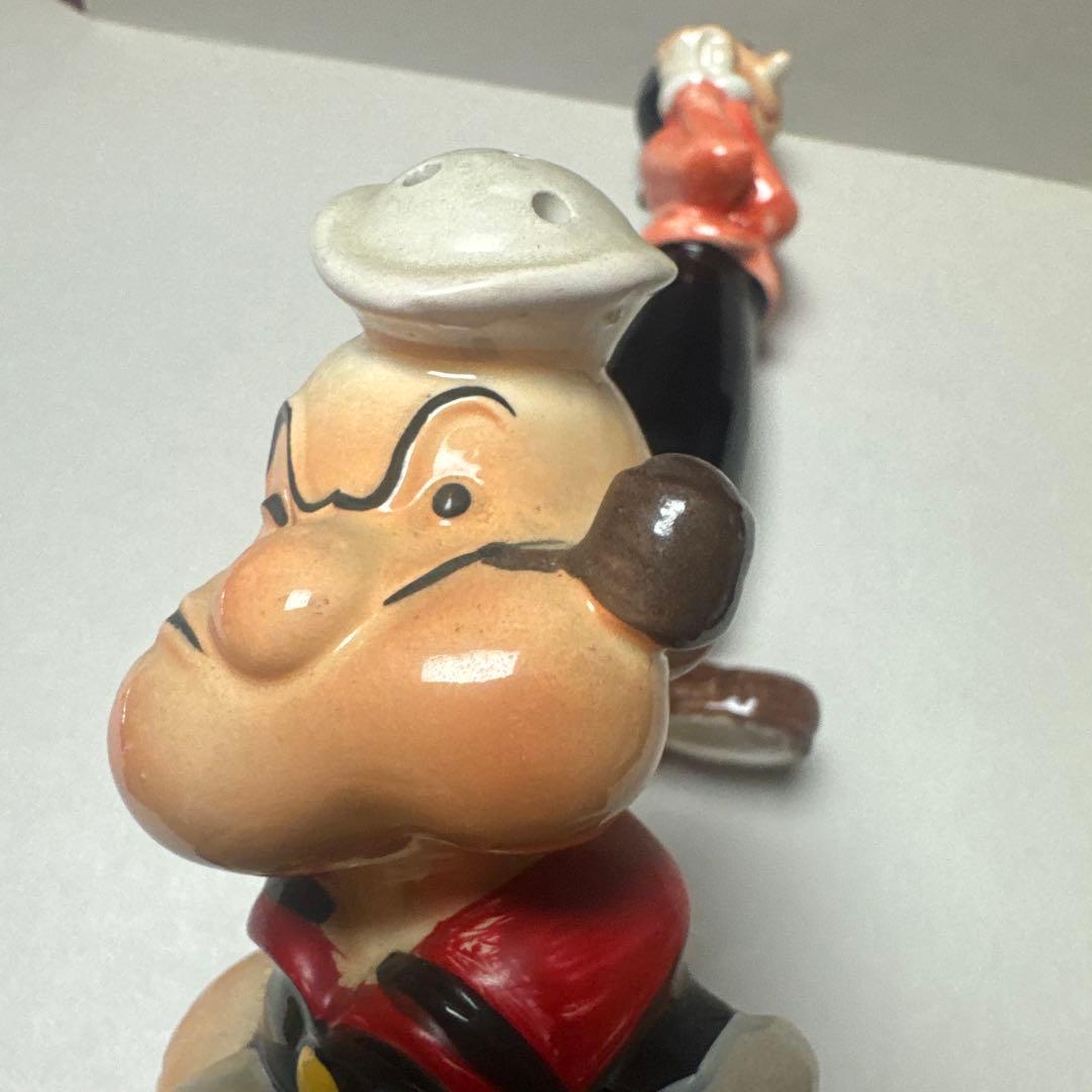 ポパイ&オリーブ　陶器製　ヴィンテージ　調味料入れ　置き物