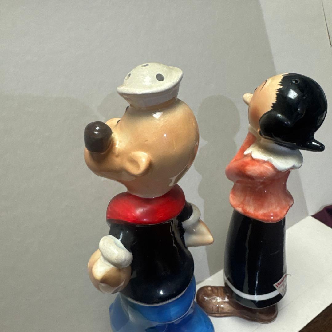 ポパイ&オリーブ　陶器製　ヴィンテージ　調味料入れ　置き物