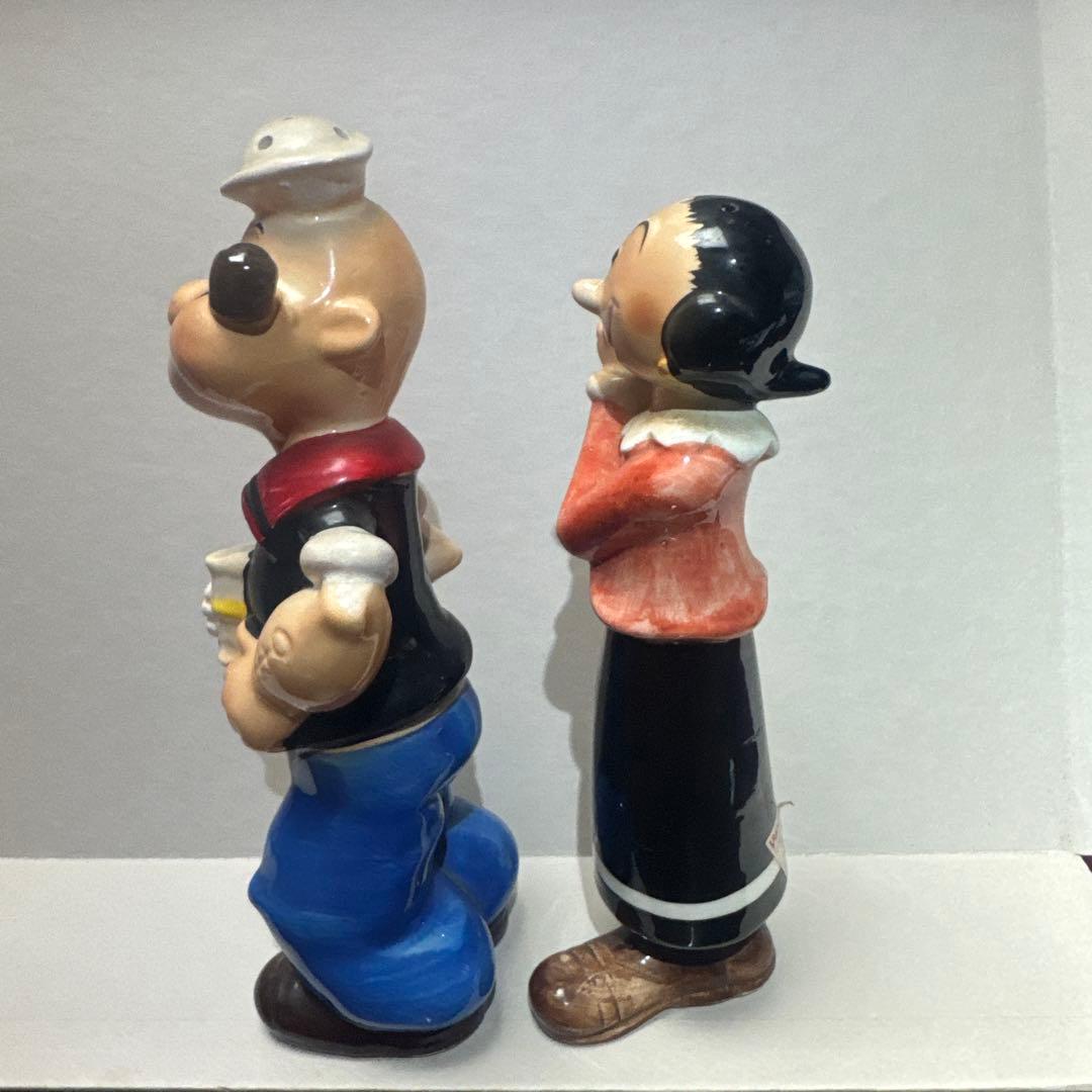 ポパイ&オリーブ　陶器製　ヴィンテージ　調味料入れ　置き物