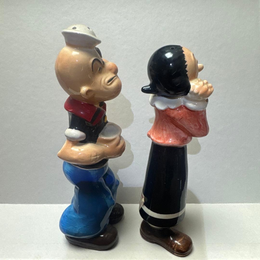 ポパイ&オリーブ　陶器製　ヴィンテージ　調味料入れ　置き物