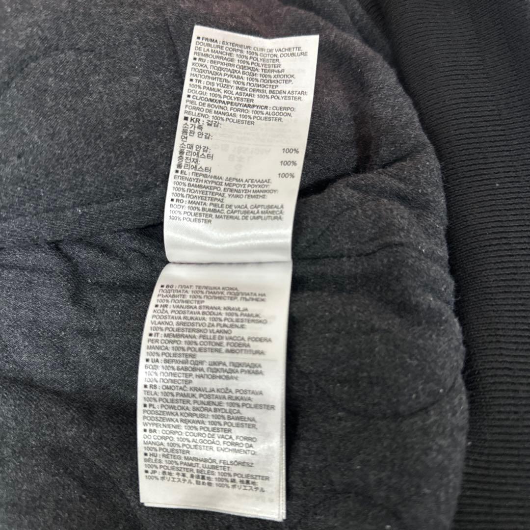 ギャップ OLD Gap 牛革 レザー ボンバー ジャケット L ブラック