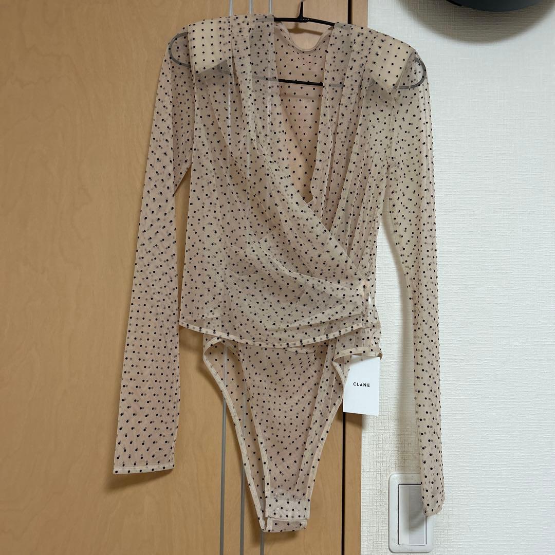 新品未使用タグ付きCLANE SHEER DRAPE BODY SUITS