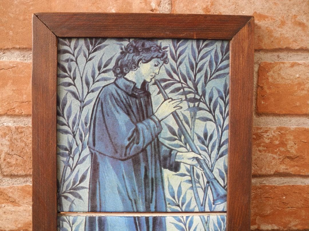 ウイリアムモリス額入りタイル／ウィロウ