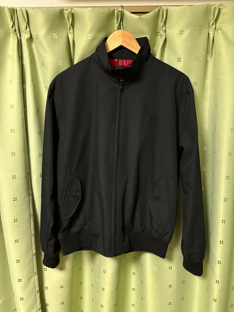 フレッドペリー FREDPERRY英国製ハリントンジャケット［ブラック］