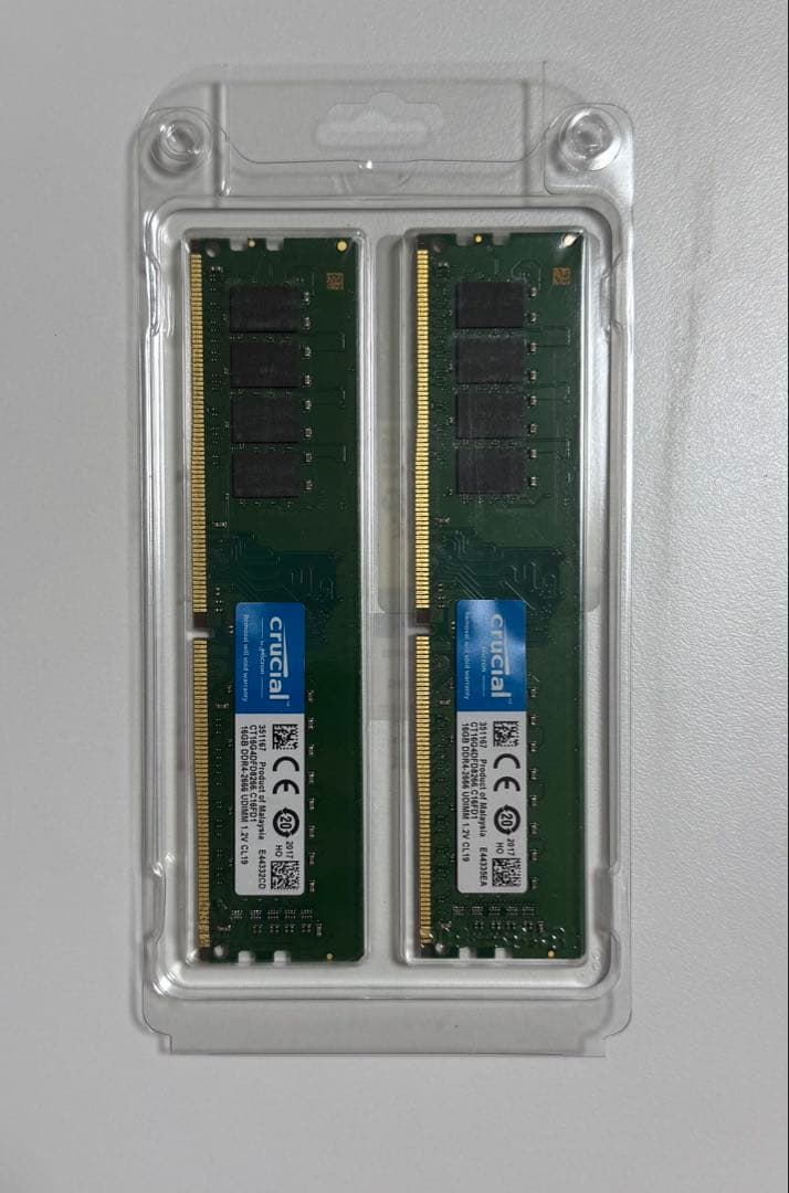 メモリー Crucial DDR4-2666 32GB 16GBx2