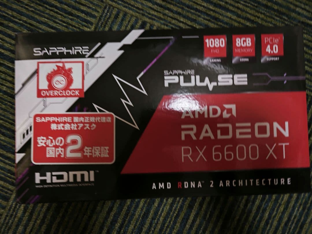 ス　SAPPHIRE RADEON RX6600XT 8GB