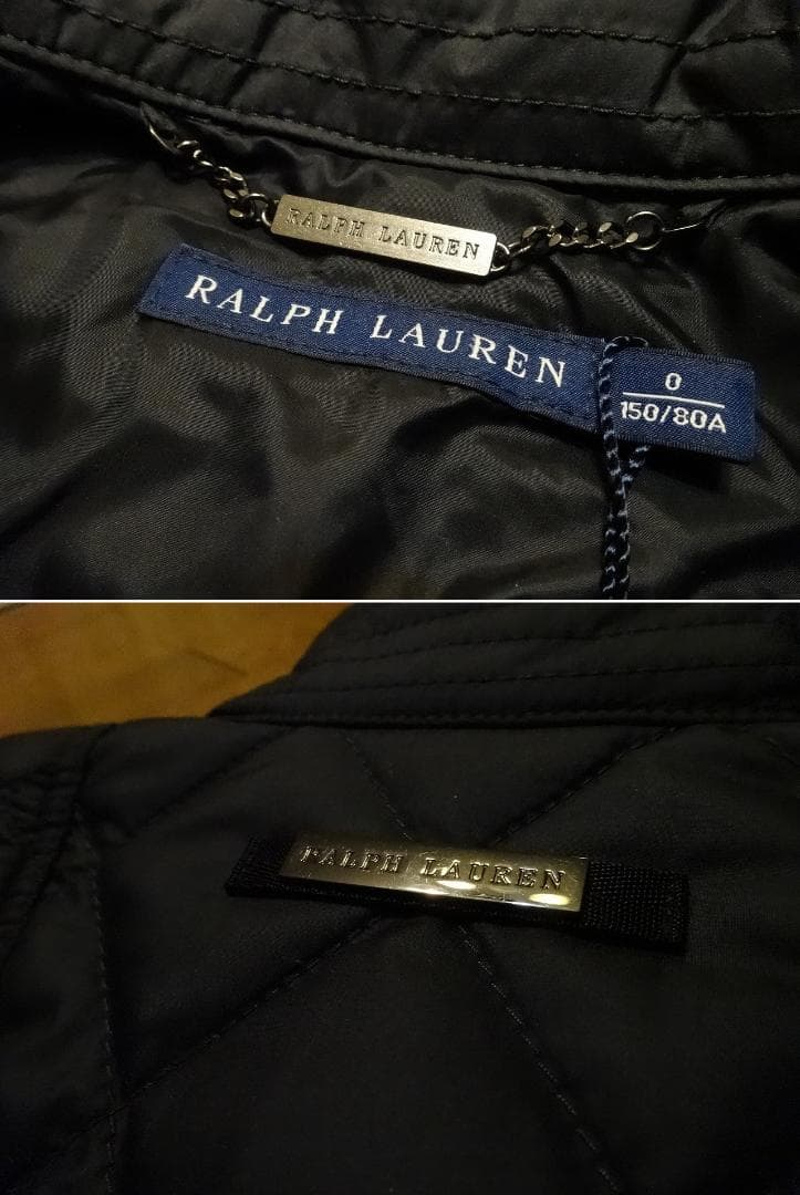 送料込 新品★ラルフローレン キルティング ダウン コート 0(日本人S相当)