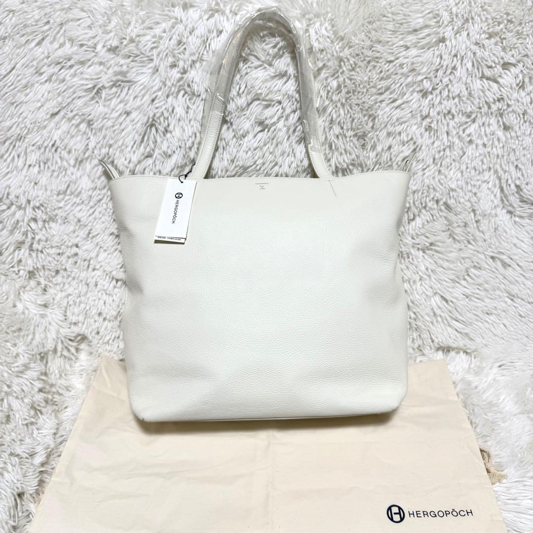 未使用 HERGOPOCH エルゴポック ソフトシュリンクレザー トートバッグ