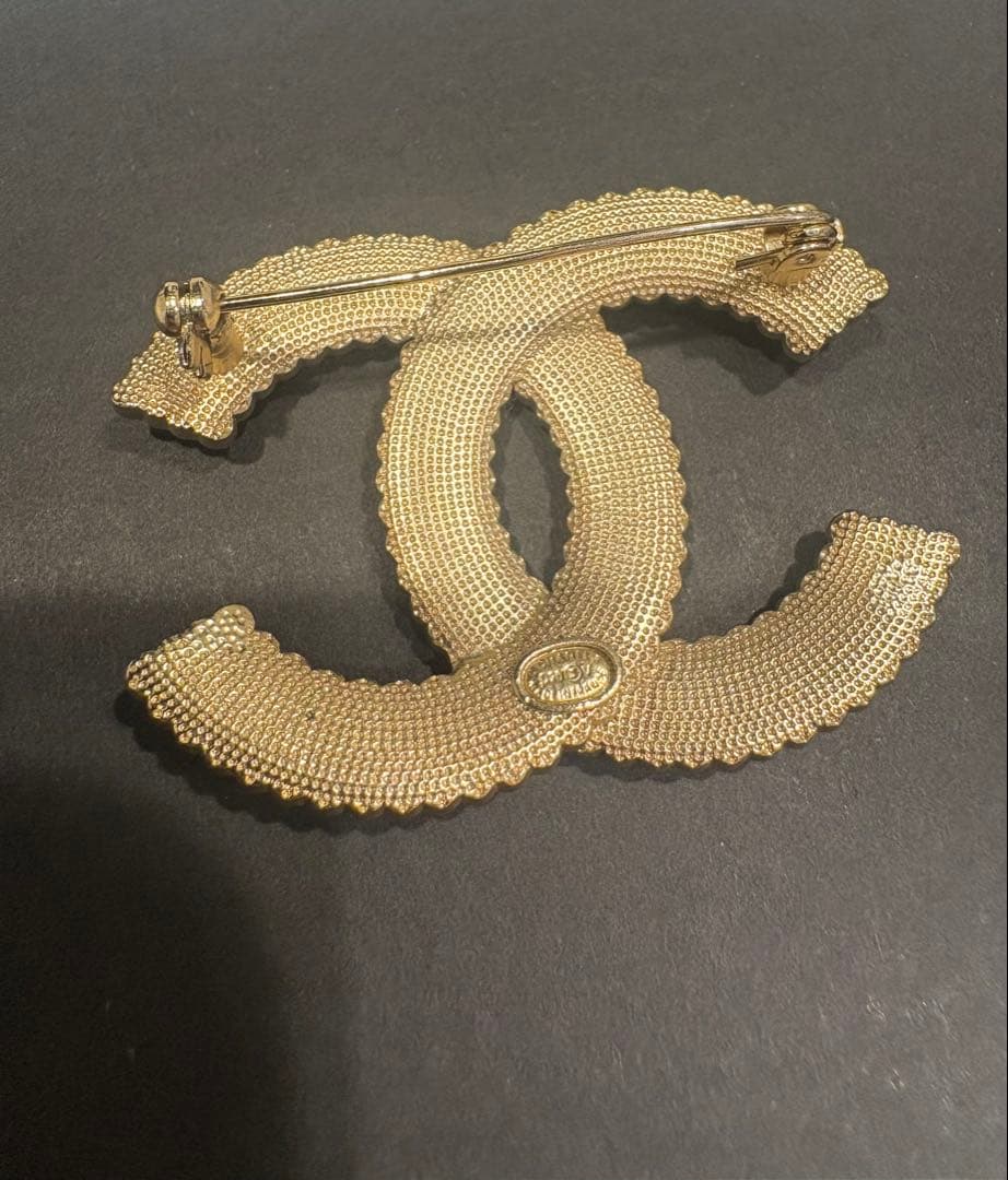 【正規品・美品】シャネル ココマーク ブローチ パール×ラインストーン