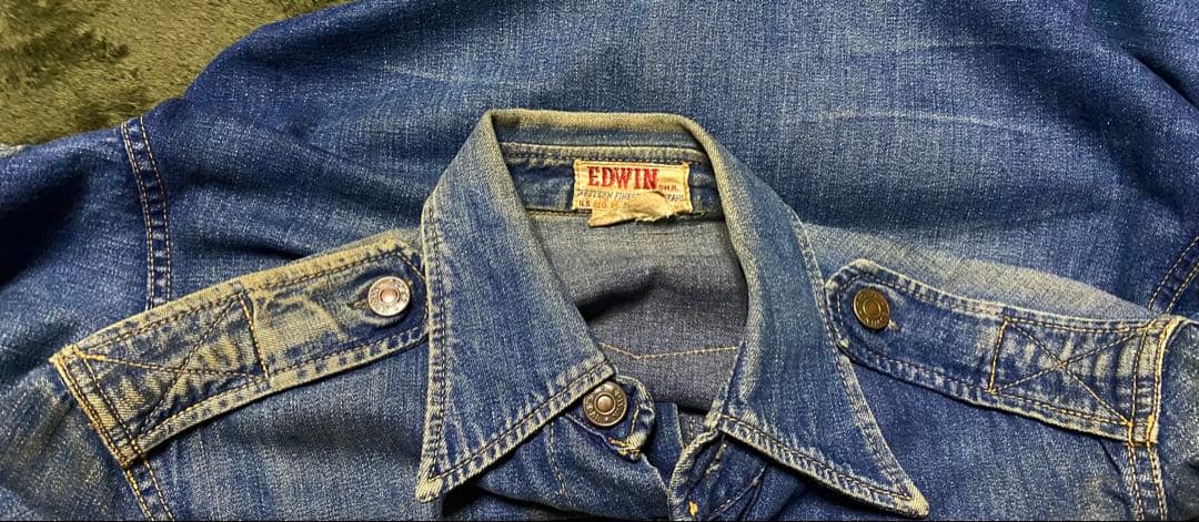 色落！70' ビンテージ　EDWIN デニム　ハチノス　ベルボトム サムライ昭和