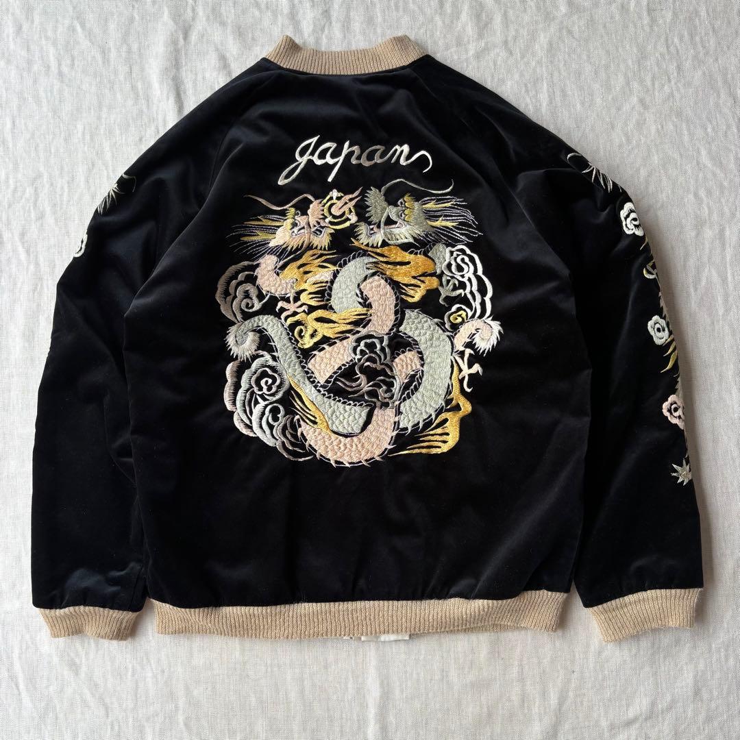 東洋エンタープライズ GOLD ゴールド 別珍×サテン リバーシブル スカジャン