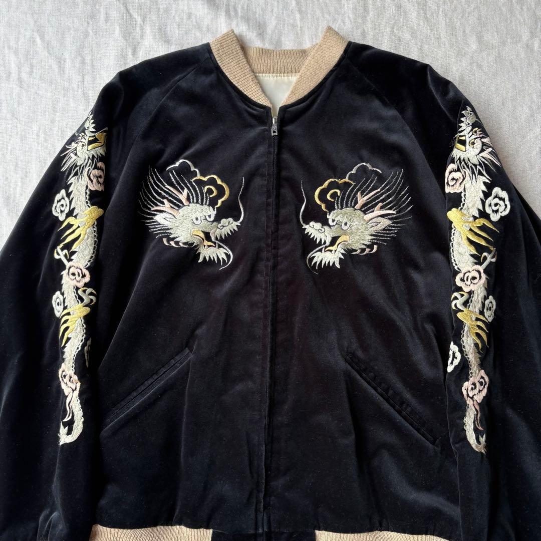 東洋エンタープライズ GOLD ゴールド 別珍×サテン リバーシブル スカジャン