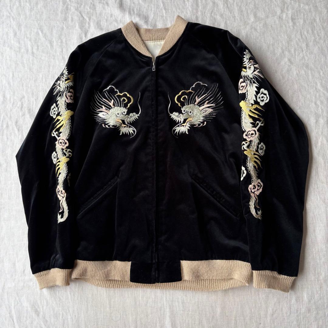 東洋エンタープライズ GOLD ゴールド 別珍×サテン リバーシブル スカジャン