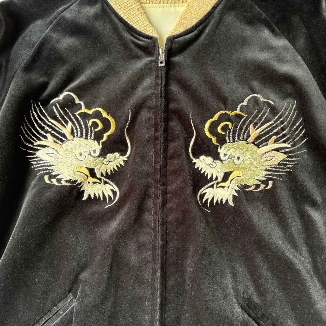 東洋エンタープライズ GOLD ゴールド 別珍×サテン リバーシブル スカジャン