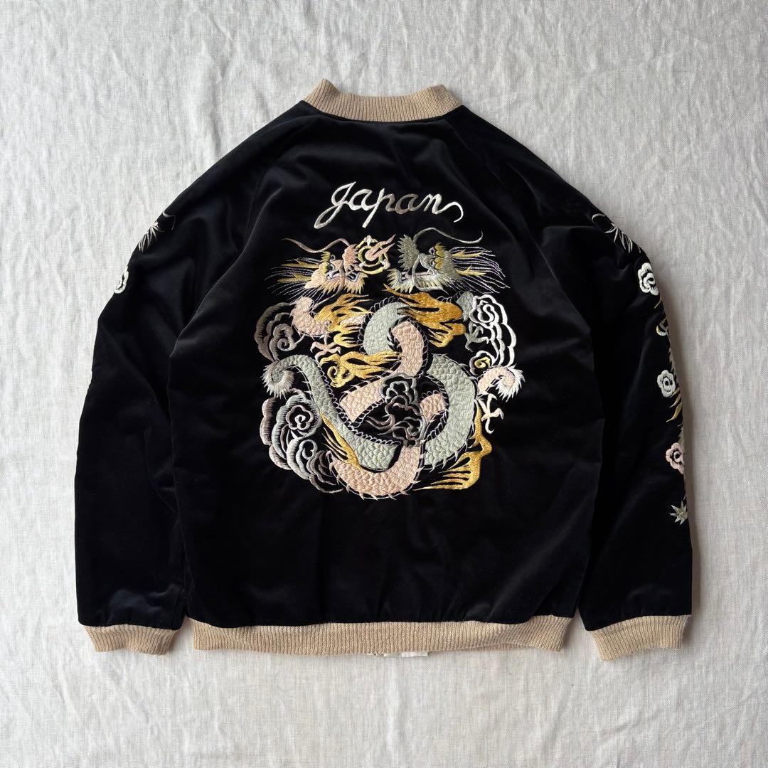 東洋エンタープライズ GOLD ゴールド 別珍×サテン リバーシブル スカジャン