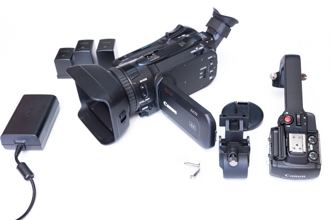 [タイムセール]CANON XA70+大容量バッテリーBP-828×2個セット