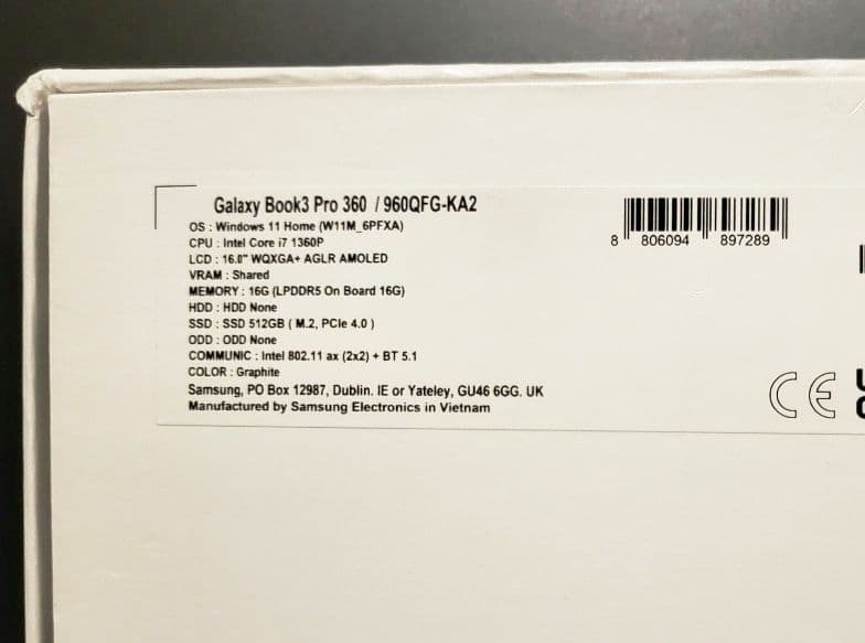 Galaxy Book3 Pro 360 ノートPC