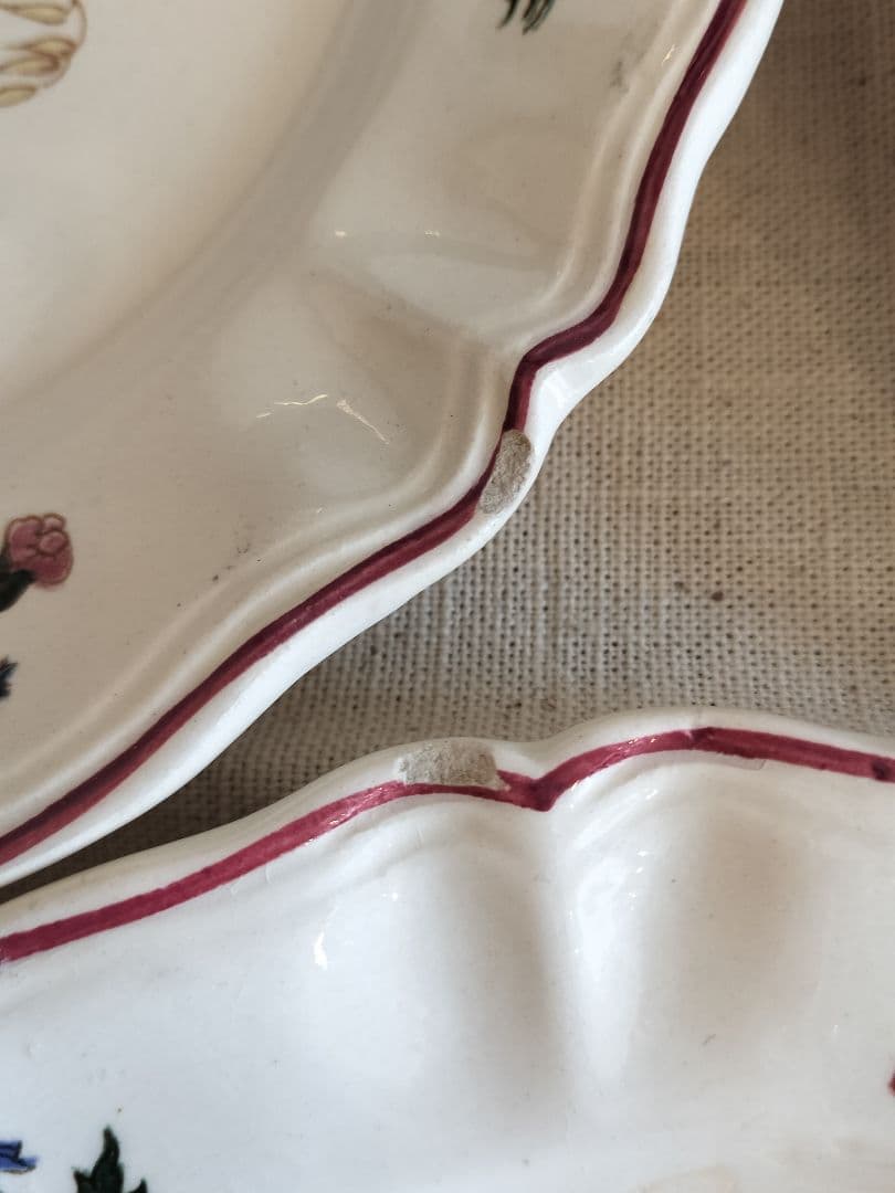 アンティーク　フランス　サルグミンヌ　アグレストデザート皿　5枚セット　19cm