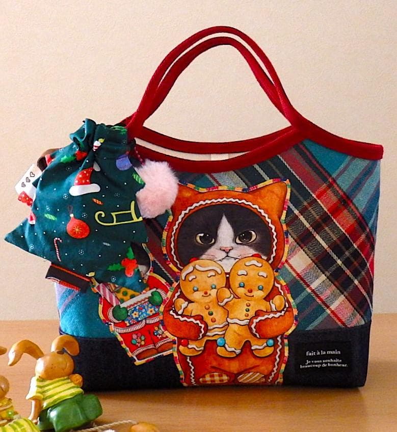 ハンドメイド　タックマチ付きトートバッグ（FZ-09）他4点のおまとめ