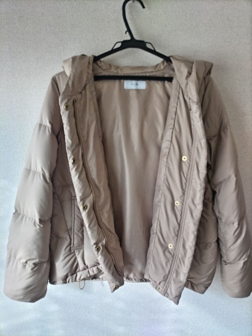 SLobe IENA フード付きベージュダウンジャケット 　サイズ40