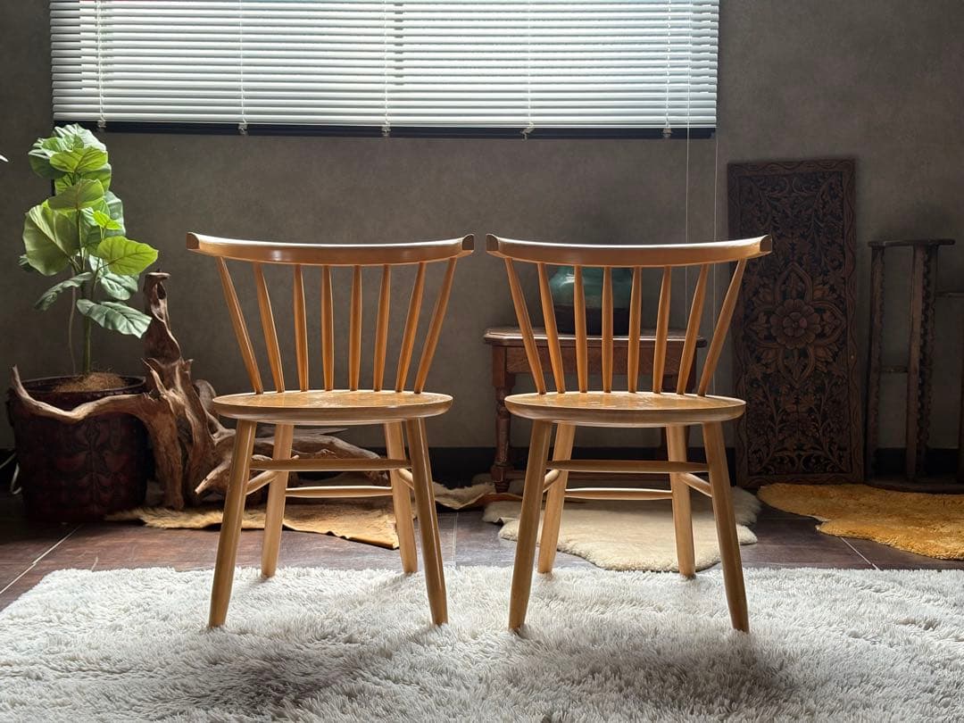 ①cherry 桜屋工業　ウィンザーチェア　アームチェア　オークレイチェア　YZ