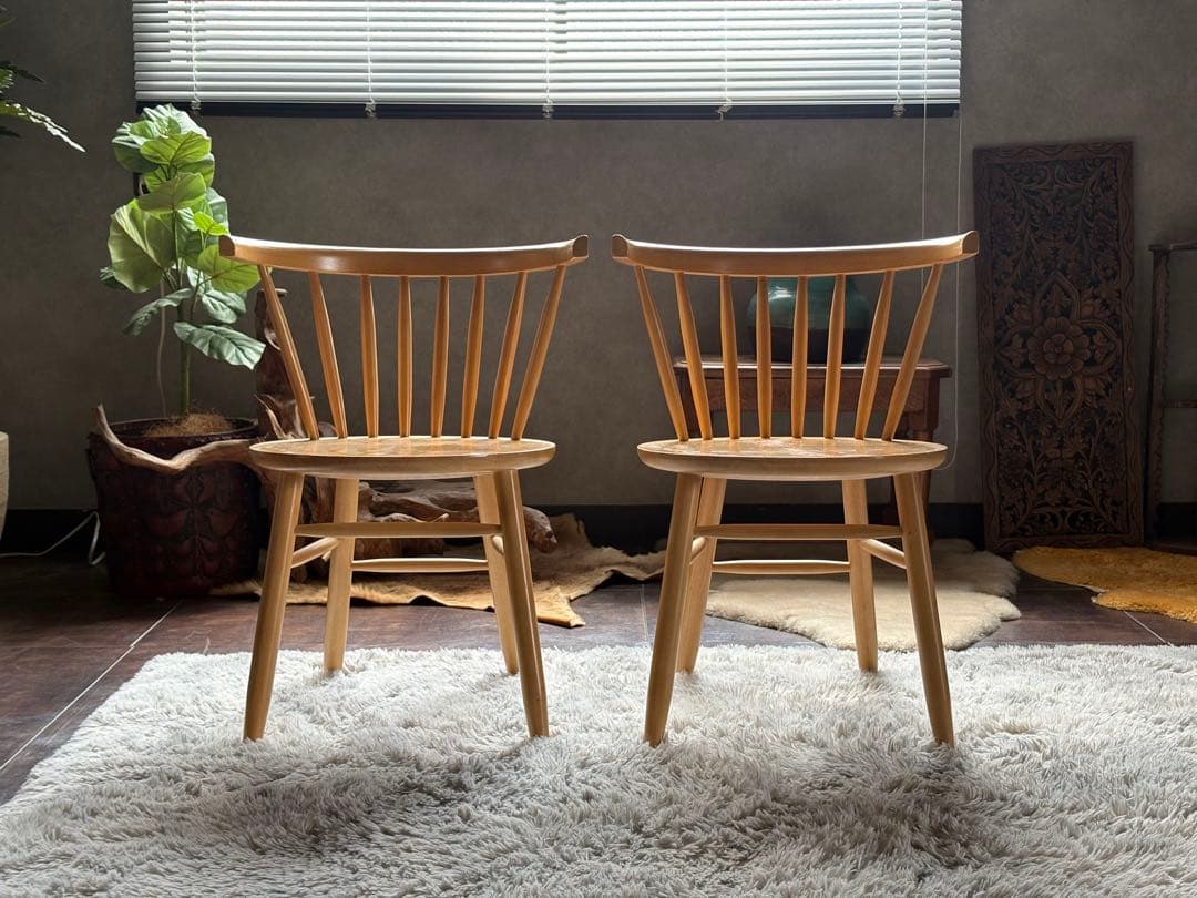 ①cherry 桜屋工業　ウィンザーチェア　アームチェア　オークレイチェア　YZ