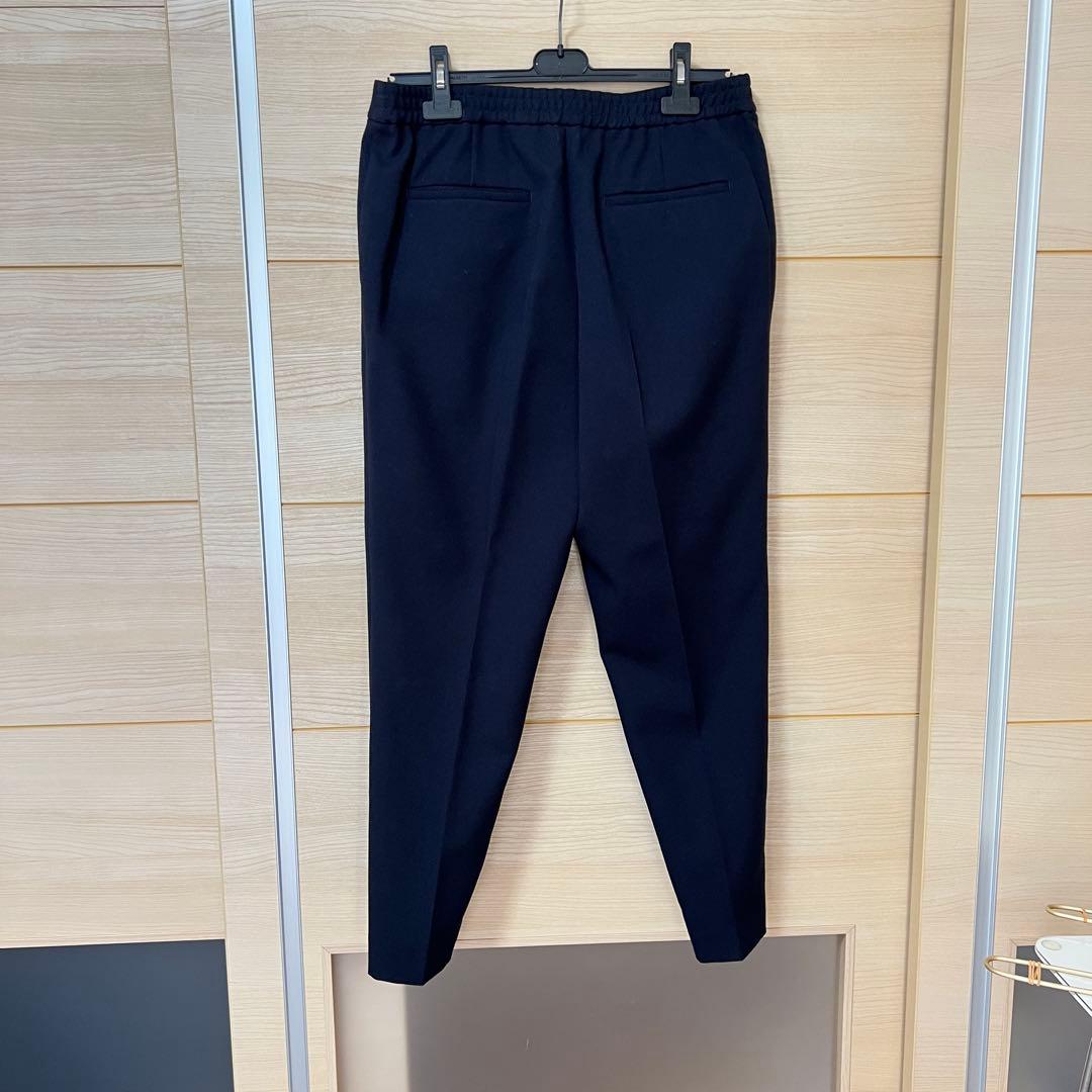 【美品】ICB★パンツスーツ ネイビー 濃紺 秋冬 ビジネス 仕事 LL 洗える