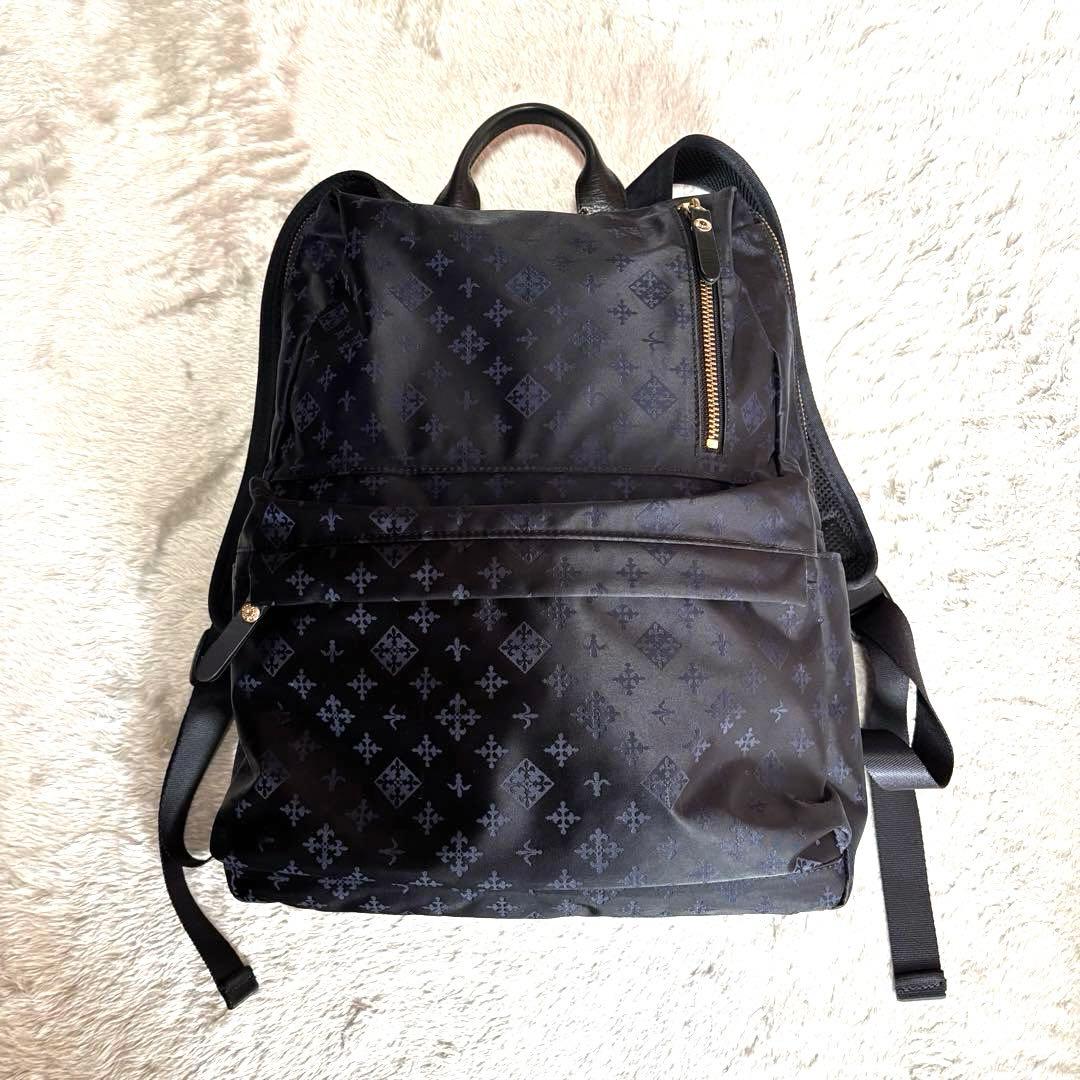 美品 russet リュック・バックパック ブラック&ネイビー A4